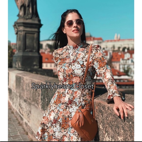 New Zara Printed Dress in Multicolored - Picture 10 of 10